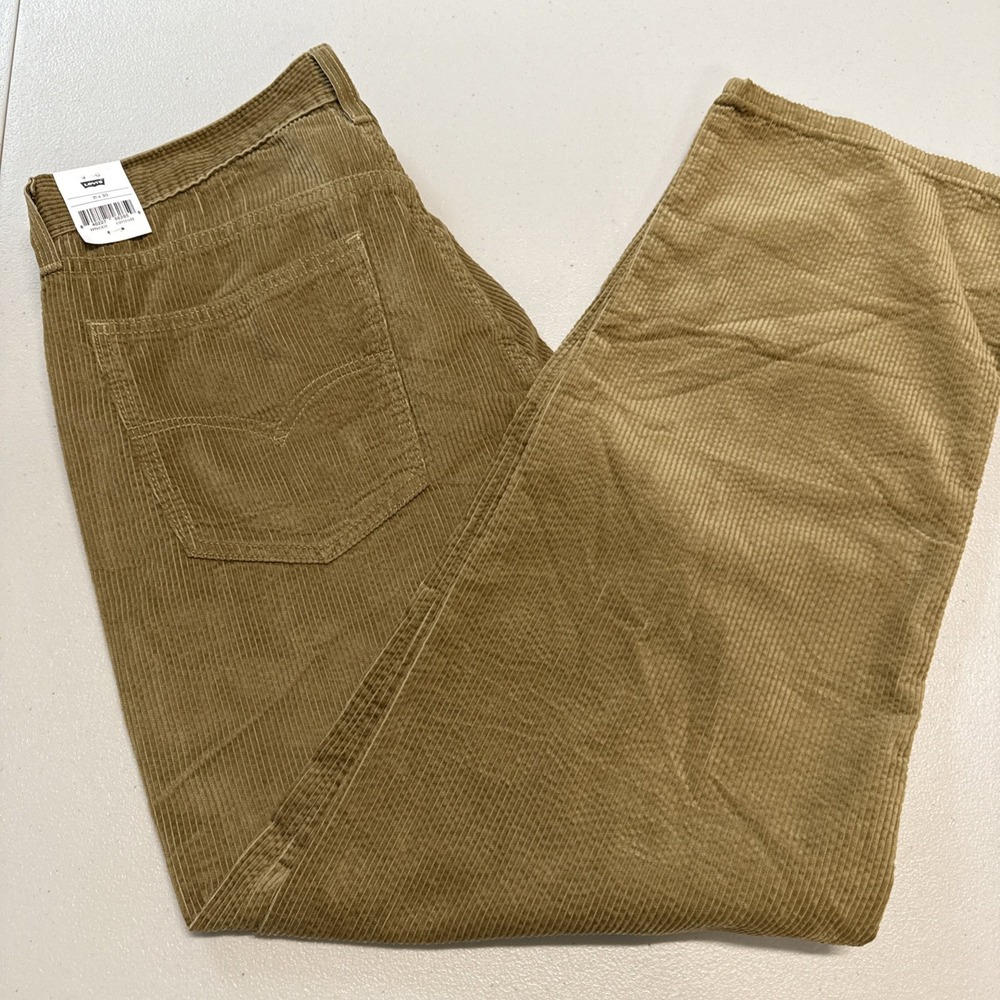 Levis Low Pro Corduroy Pants Mens 31x30 Harvest Gold Tan Straight A0964-1839 NWT